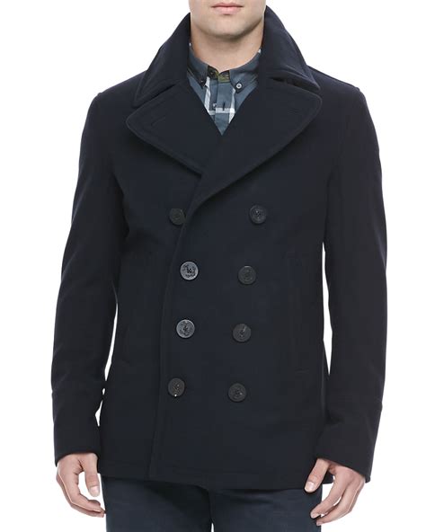 burberry brit oversized peacoat|burberry men's cashmere overcoat.